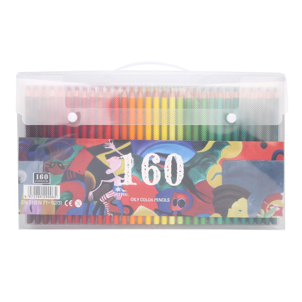 Набор из 160 цветных карандашей на масляной основе, разноцветные мягкие карандаши для рисования для художников
