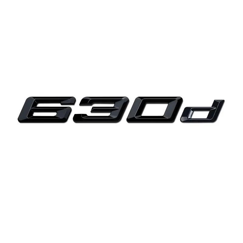 FD23-3D Car Tail Trunk Letter car sticker 630i 640i 630d GT Black Silver Emblem Sticker For BMW 6 Series GT E63 E64 F06 F12 F12 G32