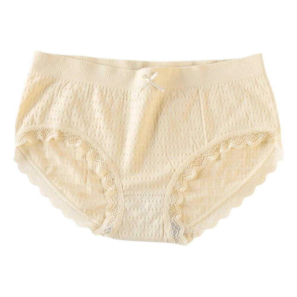 Женское нижнее белье с кружевной отделкой, трусики-бикини для женщин, бесшовные хипстерские дышащие мягкие эластичные трусики со средней посадкой