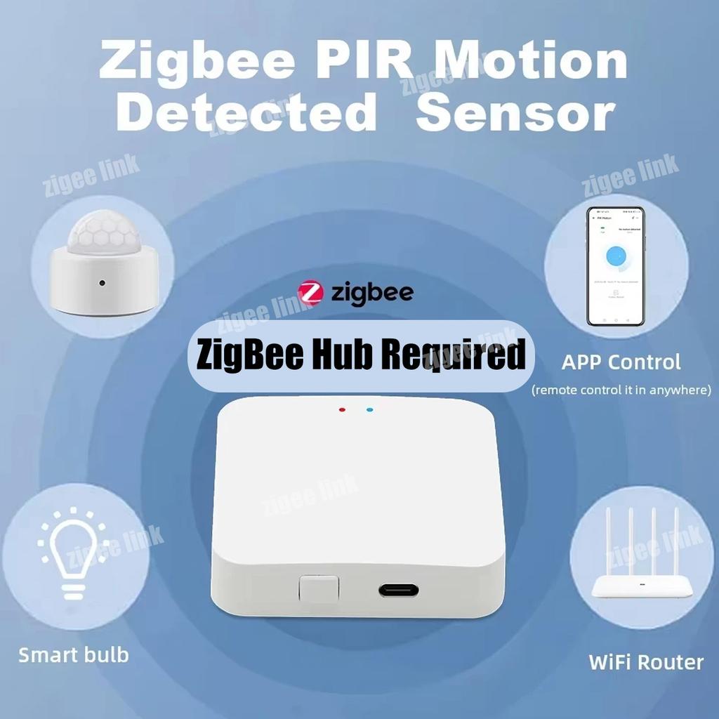 Zigbee 3.0 PIR Датчик движения Умный дом Инфракрасное обнаружение движения человека Детектор охранной сигнализации Работает с Tuya Alexa