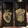 Чехол со скелетом и доской в форме сердца для Samsung A24 A12 A14 A32 A50 A70 A20E A20S A10S A22 A30 A40 A34 A54 A42 A52 5G A04s, чехол