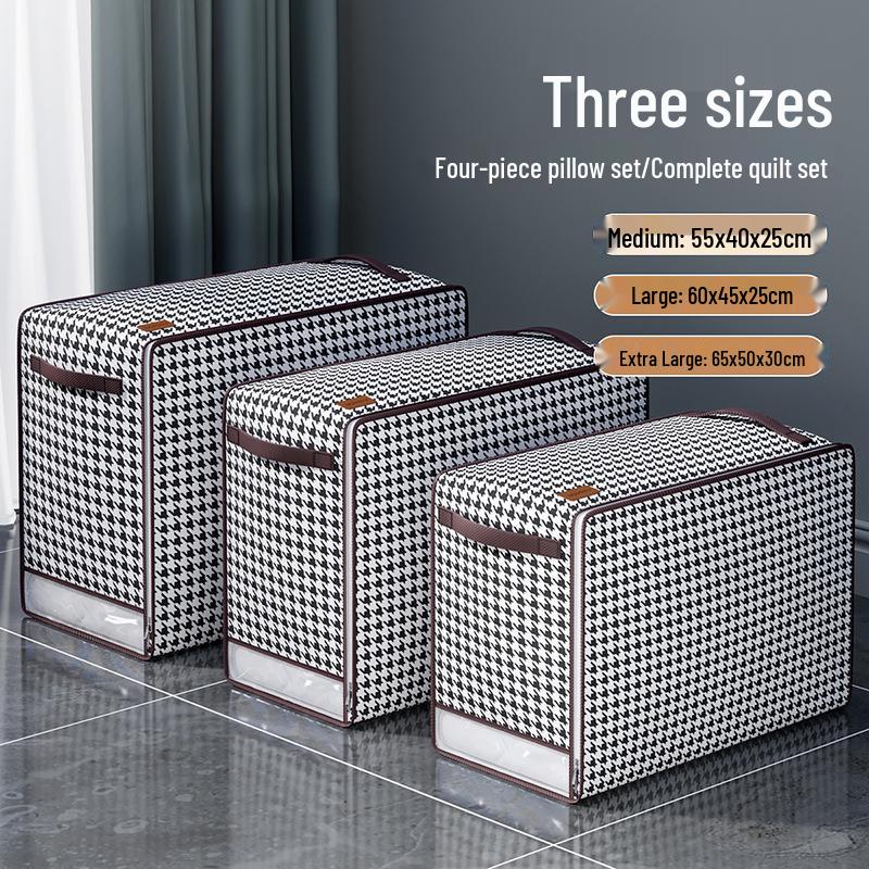 Большой прозрачный складной тканевый органайзер для гардероба - Корзина для хранения одеял и одежды повышенной вместимости