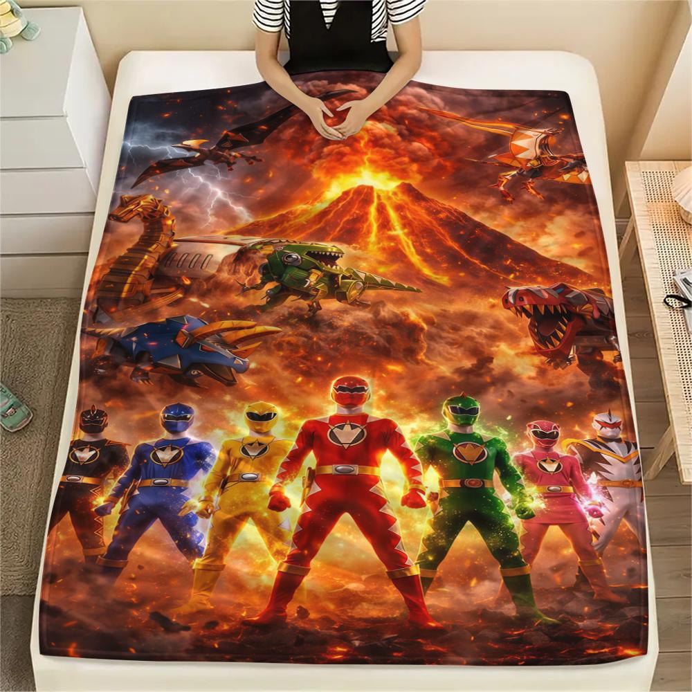 Super Sentai Soft Flannel Blanket, Print for Bedrooms Sofas Beds, Suitable for Travel Picnic Chair -HE73