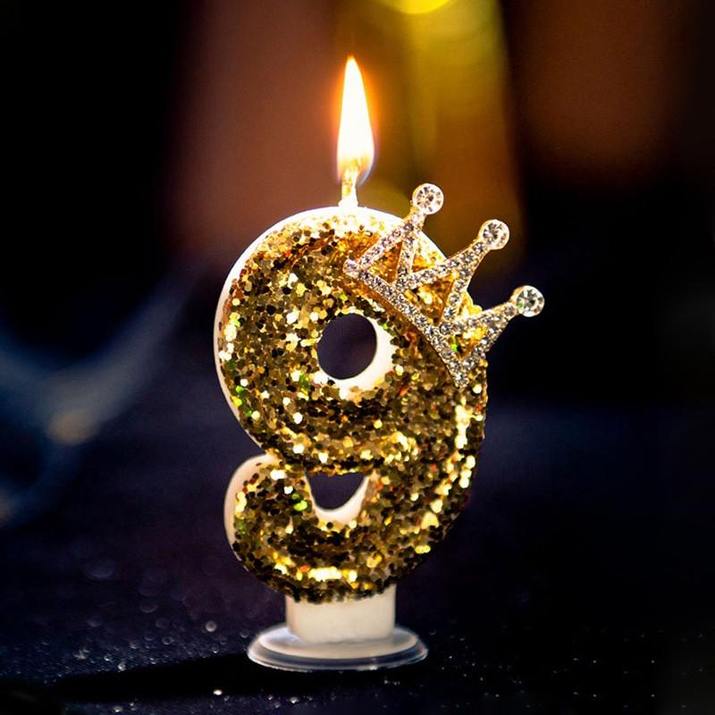 Цифровые свечи Crown Birthday, свечи для взрослых и детей на день рождения, вечеринка