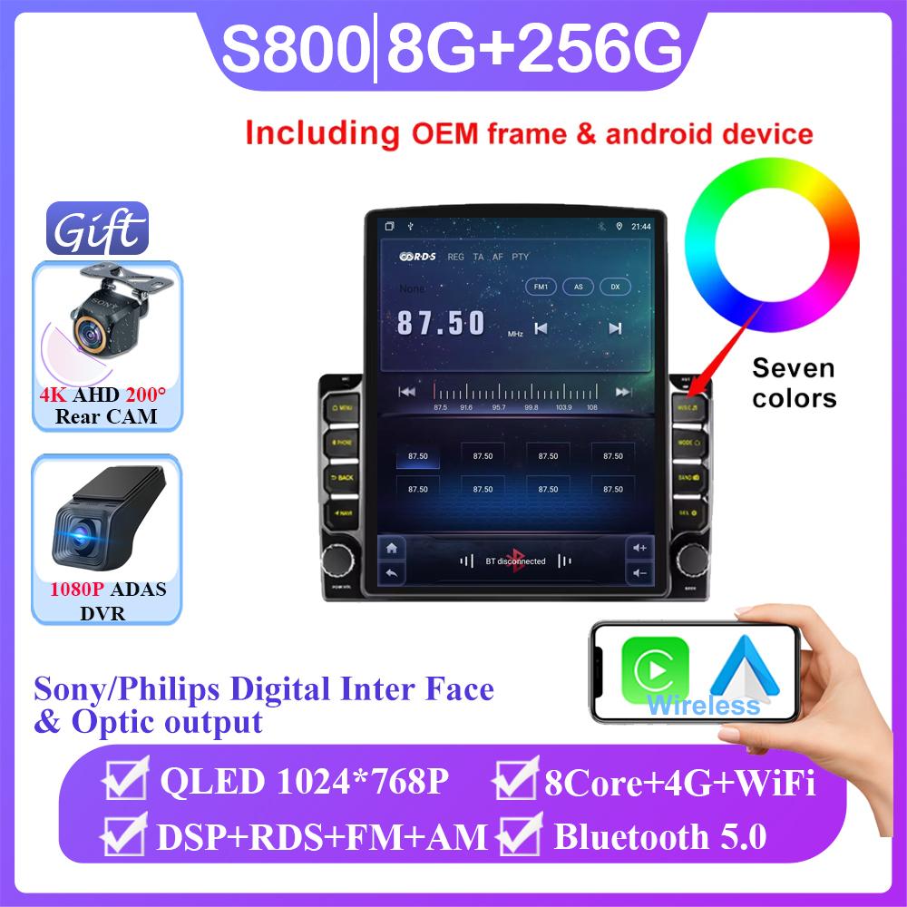 9,7-дюймовый автомобильный Carplay для Tesla Style Honda Accord 7 2003-2007 Android 14 стерео мультимедийный видеоплеер GPS автомобильный радио навигатор