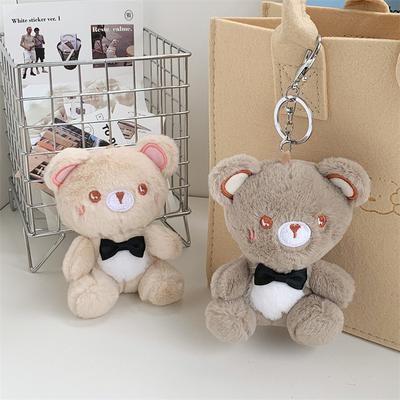 Креативная милая плюшевая кукла «Медведь-джентльмен», подвеска для школьного рюкзака, игрушка-когтевой автомат, кукла «Девичье сердце», брелок для ключей, подарок