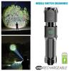 USB Rechargeable Led Flashlight Telescopic Zoomable Tactical  Torch Portable Spotlight Long-Range Flood Camping Flashlights