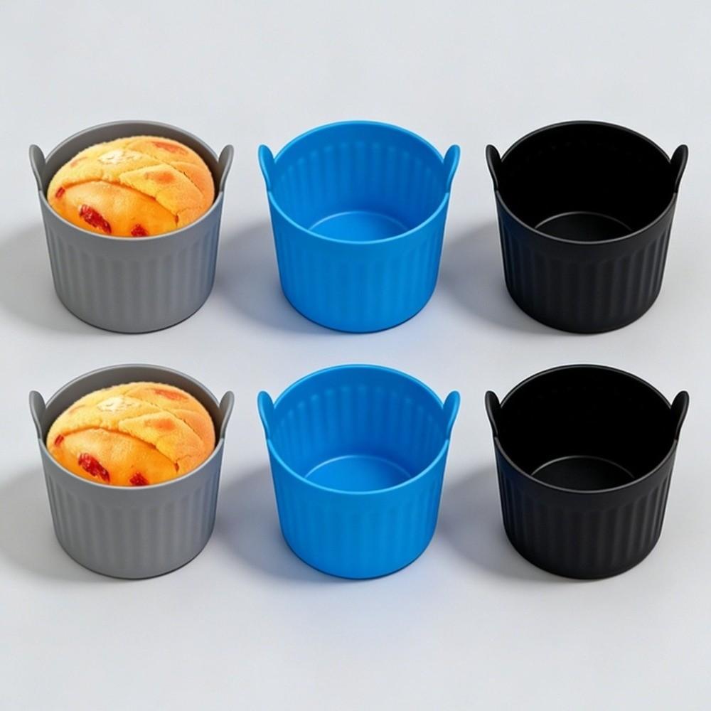 4pcs Non Stick Silicone Baking Cups Oil-Free Muffin Cup Mold Air Fryer Liners Kitchen Gadgets