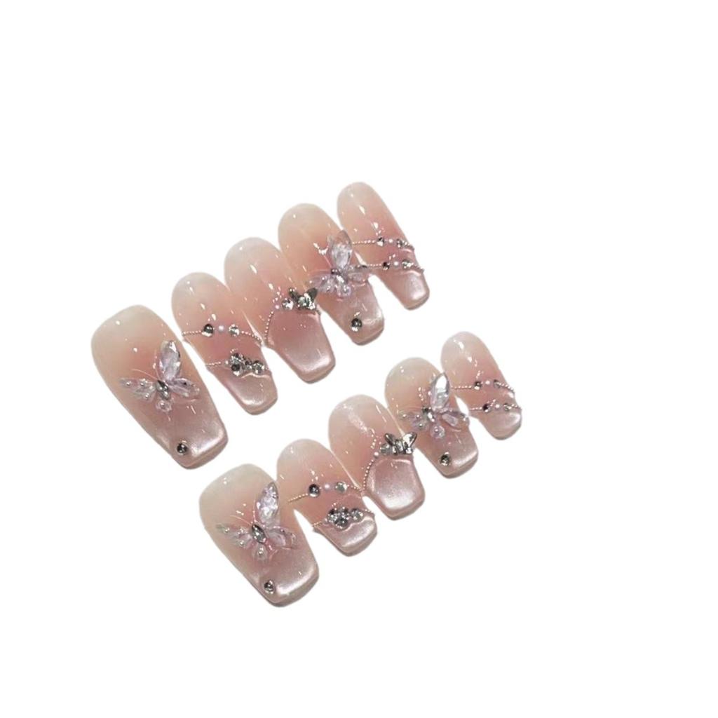 Nail Art Wearing Handmade High-end Ambient Feeling Purely Cat Eye Butterfly Nail Art