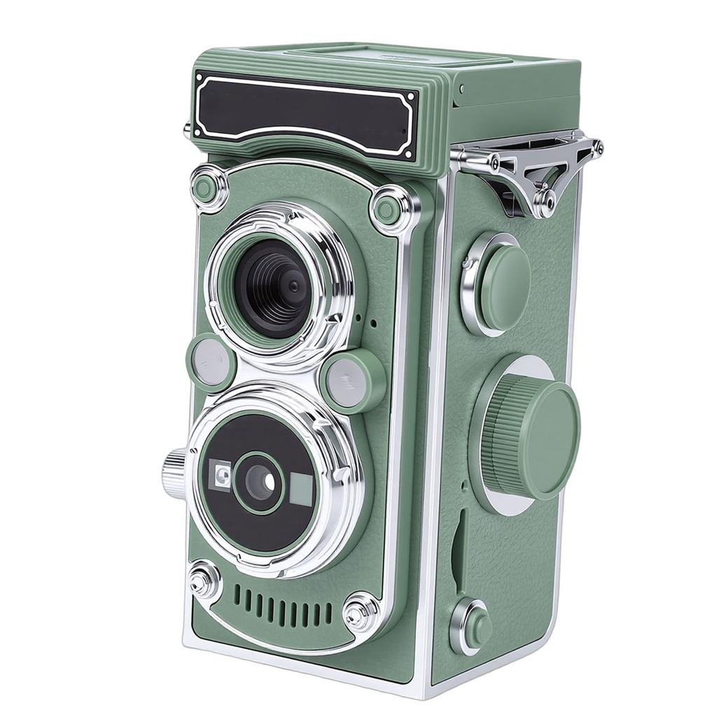 Vintage Digital Camera Portable TLR   Retro 2.7K Video 24MP Autofocus Vlog Camera Manual Joystick for Beginners Teens Adults