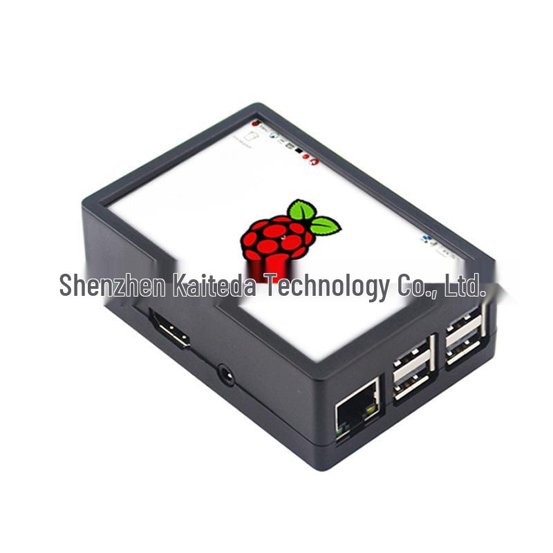 3,5-дюймовый сенсорный дисплей для Raspberry Pi 60FPS с корпусом из АБС-пластика, кронштейном, вентилятором и радиатором