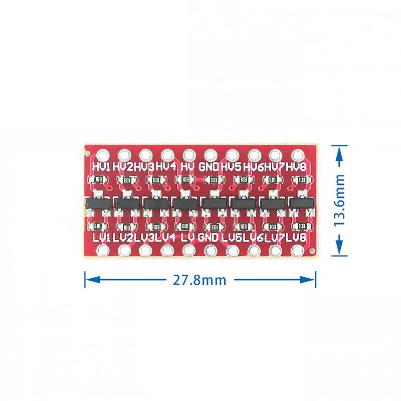 Модуль преобразователя логических уровней I2C IIC 8 каналов Двунаправленный модуль Повышение с 3,3 В до 5 В