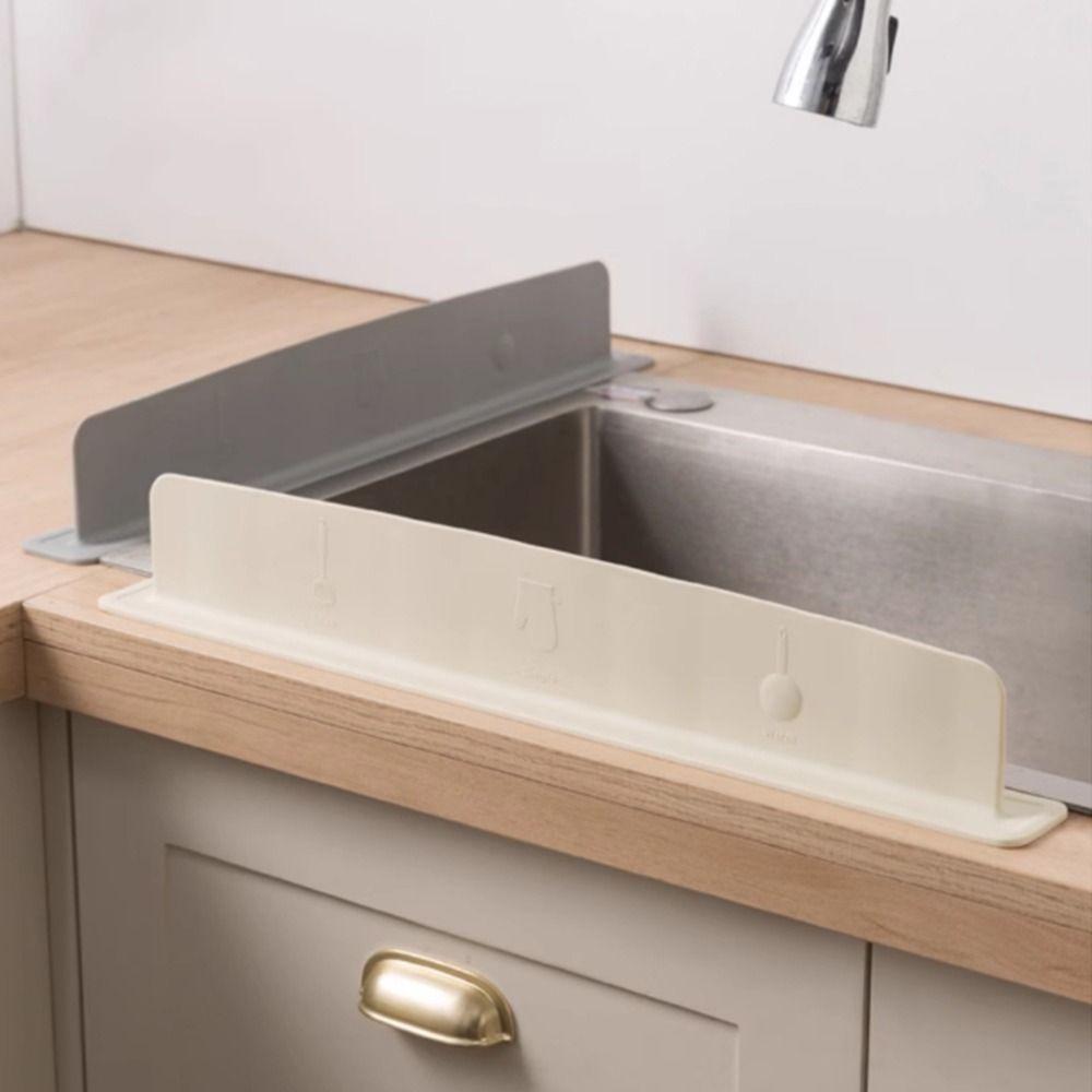 Suction Cup Base Silicone Water Baffle Soft Sink Flap Block  Kitchen Countertop