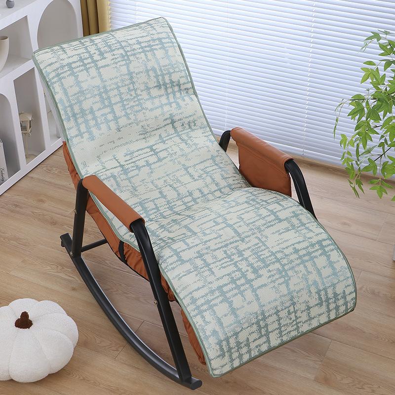Summer Rocking Chair Recliner Seat Cushion Backrest Integrated Nap Cushion Thickened Folding Chair Lazy Double Chair Cushion Cover