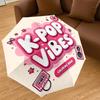 1 шт. K-pop, Зонт с автоматическим открытием/закрытием, Ветрозащитный, 8 ребер, Прочный купол, Прочные ребра, Модный дизайн, Аксессуар для улицы, Забавный принт, Хол