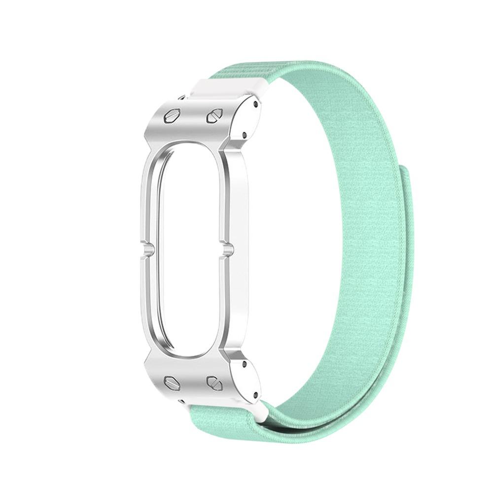 2 IN 1 Metal Protective Frame Case + Nylon Woven Watch Strap Adjustable Sport Replacement Wrist Bracelet Accessories For Google Fitbit Air