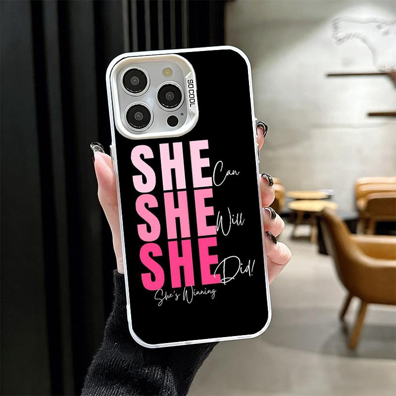 Чехол для телефона Girl Boss Lady Pink Soft для iPhone 15 16 17 Pro Max 17Air 16E 14 Plus 13 12 Mini Ударопрочный Чехол Задняя Панель
