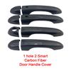 Car Decoration Door Handle Cover For Fiat 500X SUV 2016- Glossy Black Carbon Fiber Car Stickers Styling Upgrade