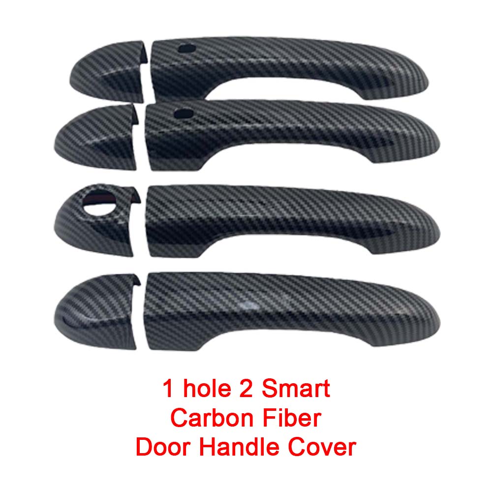 Car Decoration Door Handle Cover For Fiat 500X SUV 2016- Glossy Black Carbon Fiber Car Stickers Styling Upgrade