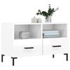 VidaXL Meuble TV Blanc brillant 80x36x50 cm Bois d'ingénierie 828974