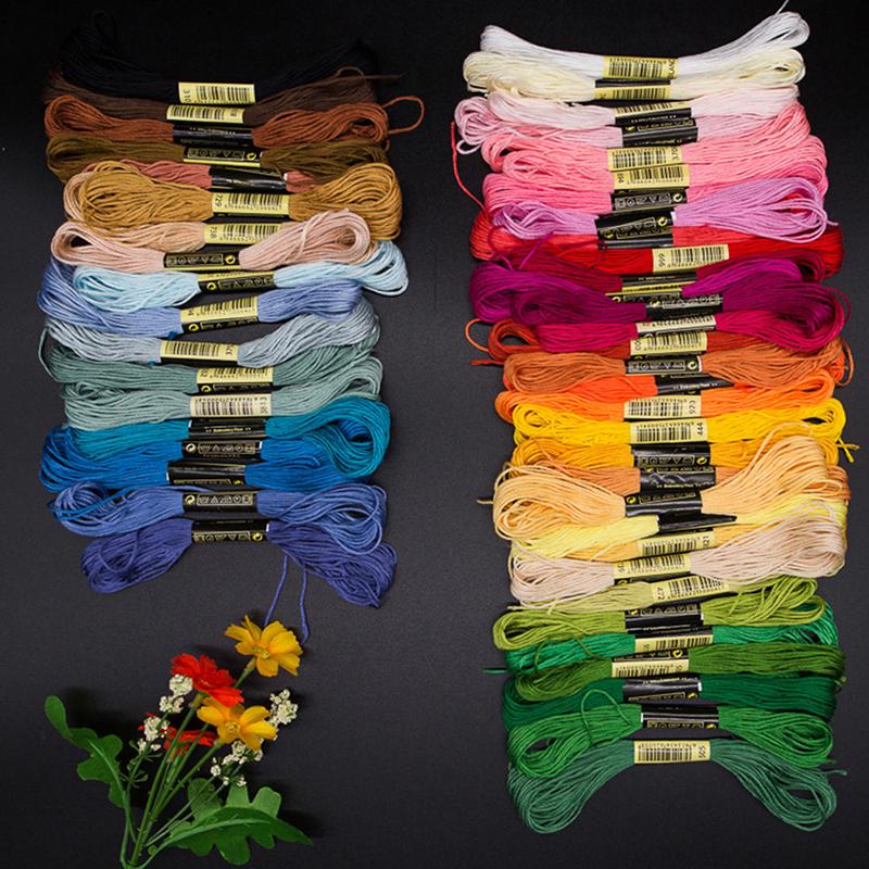 24/100/50 ниток для вышивки крестом хлопчатобумажных ниток мулине для шитья рукоделия