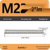 Полностью резьбовая шпилька из нержавеющей стали M5-M42