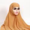 Women Muslim Chiffon Hijab With Cap Bonnet Instant Chiffon Hijabs Shawl Head Scarf Underscarf Caps Cover Headwrap