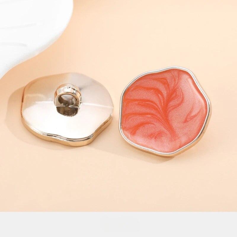 10 шт. красивые пуговицы с покрытием, квадратные круглые пуговицы, пальто, ветровка, аксессуары для свитера, различные стили, принадлежности для шитья своими руками