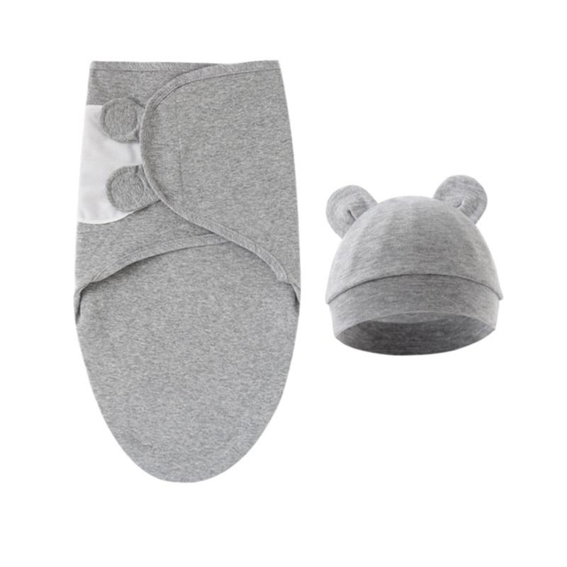 4 Комплекта Детских Пеленок-Коконов, Оберточных Одеял с Шапочкой-Капором, Спальные Мешки, Одеяла против Переворачивания, Пеленки для Малышей 0-12 Месяцев