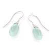 [Q6753] - Silver 'Meghan' Aqua Agate Silver Earrings (rhodium-plated) - 18x10 Mm