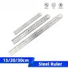 Straightedge Double Side Scale Metal Ruler High Quality Stainless Steel Woodworking Drawing Measuring Tools 0-15/25/30mm