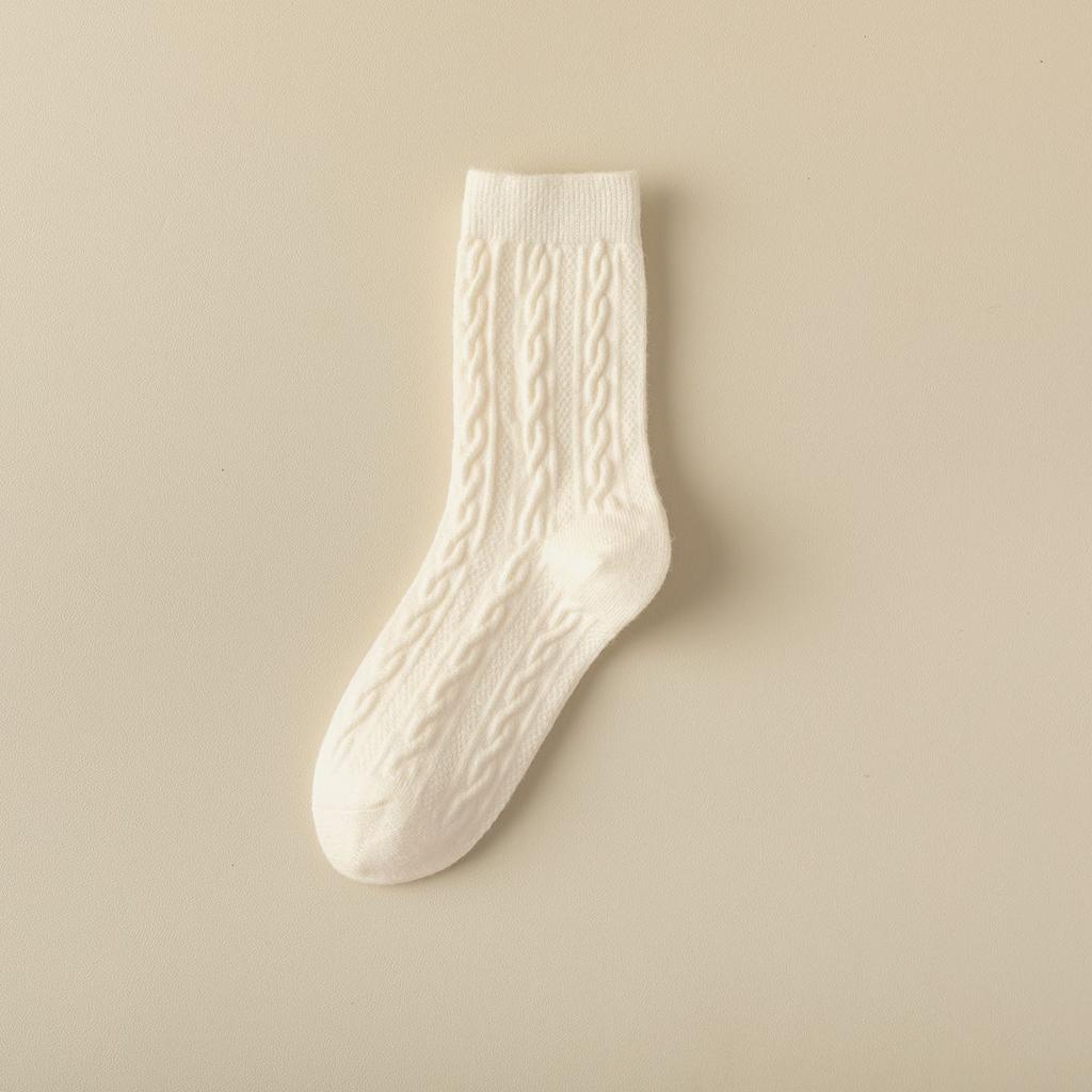 1/5/10 пар осенне-зимних женских шерстяных носков, однотонные толстые теплые носки, мягкие и удобные носки