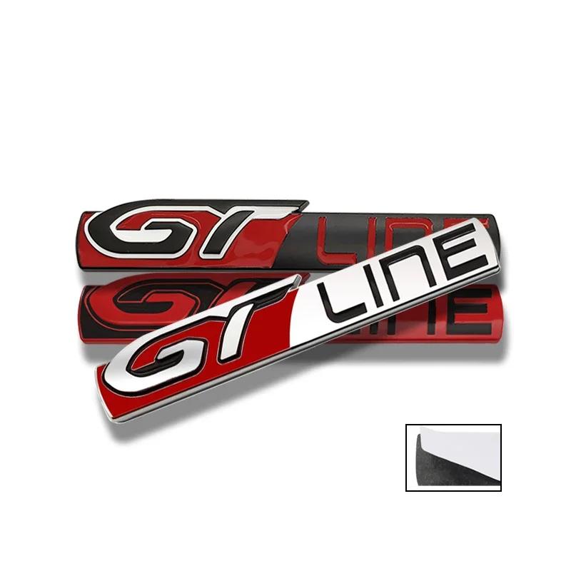 3D металлический значок GTLINE для автомобиля, наклейка на задний багажник, крыло, эмблема для 206 208 308 307 207 208 3008 407 508 2008 RCZ GT LINE