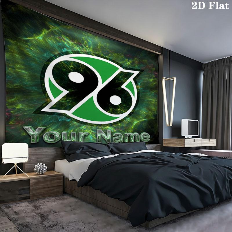 Hannover 96 Custom Name Wall Tapestry Aesthetic Wall Hanging Printed Fabric Blanket Decorative Tapestries for Bedroom Living Room Home Decor