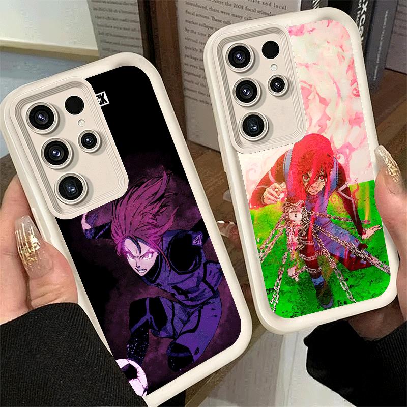 Phone Case for Samsung Galaxy S26 S25 Ultra S24 FE Blue L-Lock Chigiri Hyoma Shell S23 Plus S22 + S21 S20 5G Soft Silicone Funda
