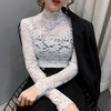 Women's Tops Lace Hollow Out Pullover Round Neck Long Sleeve Office Bottom Pullover Plus Size Pullover Tops