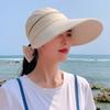 Summer Breathable Foldable Wide Brim Bucket Hat Empty Top Cap Panama Hat Sun Cap