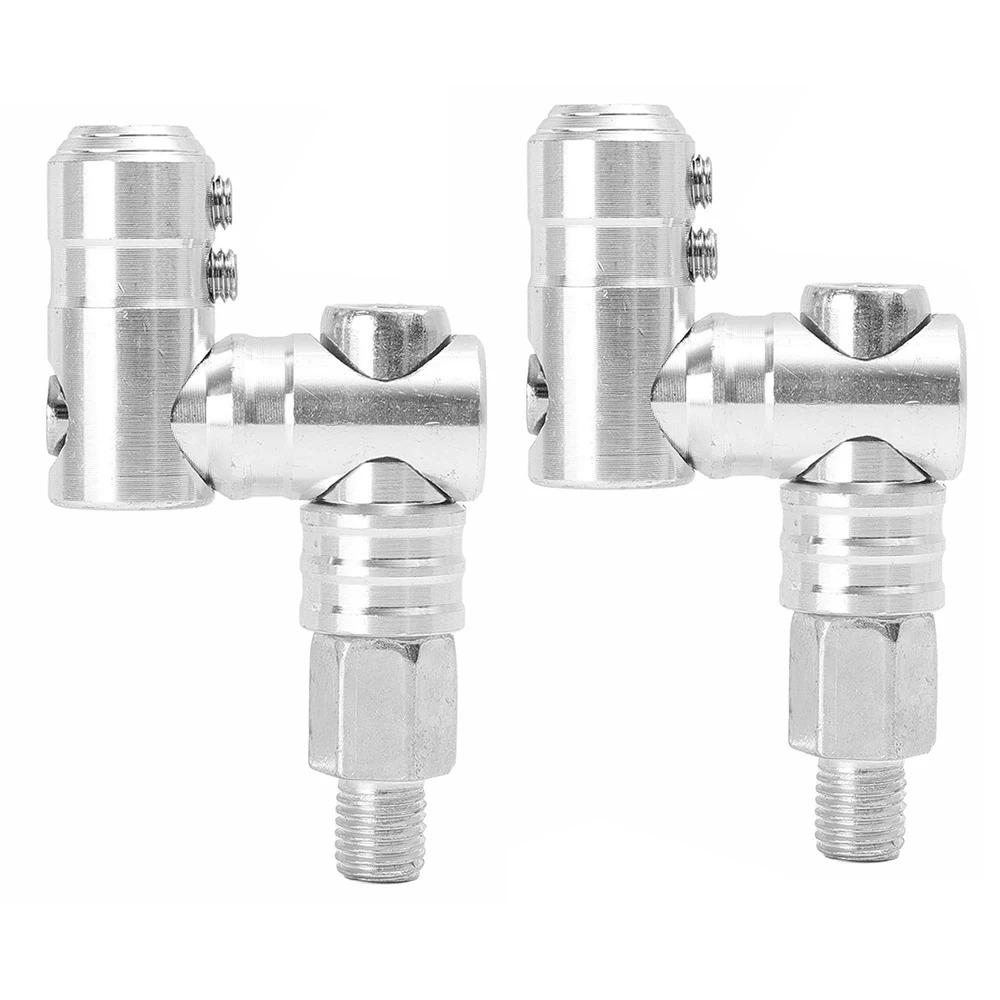 2Pcs Adjustable Motorcycle Mirror Mount Aluminum Zinc Zinc Alloy Mirror Riser Bracket Bike Accessories