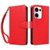 For Oppo Reno13 5G (Global) Case RFID Blocking Leather Wallet Flip Phone Cover with Wrist Strap