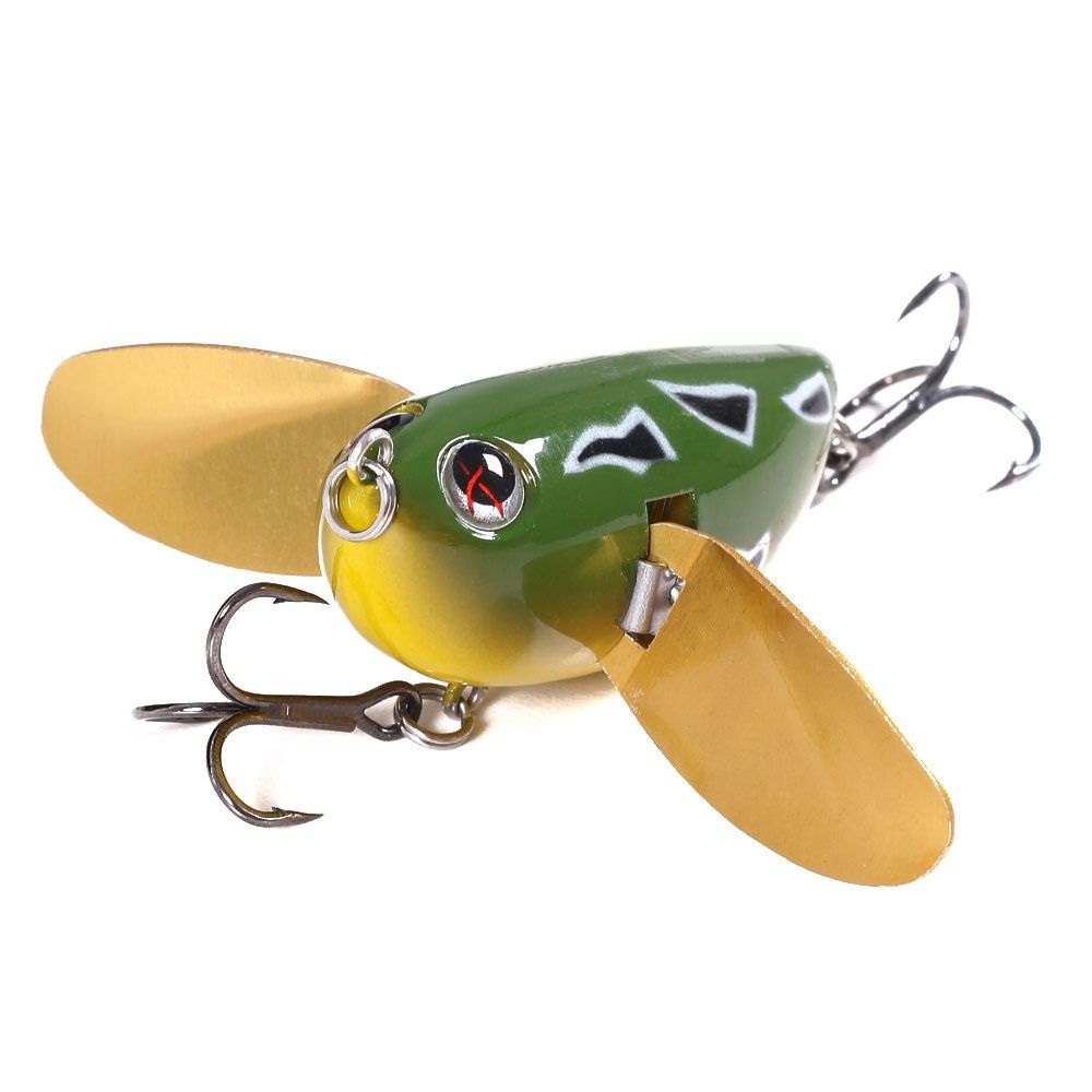 with Two Metal Spoon Bee Crankbait Lure Bumblebee Fishing Lure Bee-Shaped Fishing Bait Fly Fishing