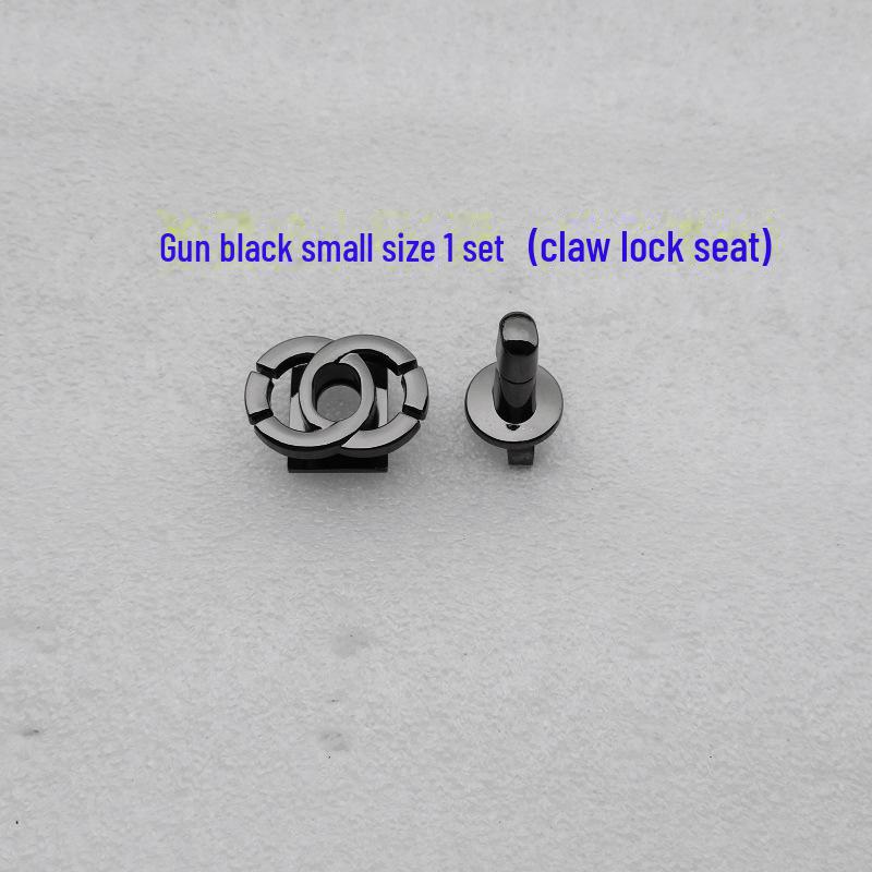 Diamond-Shaped Black Crossbody & Shoulder Bag with Gold/Silver Gilded Twist Lock Hardware