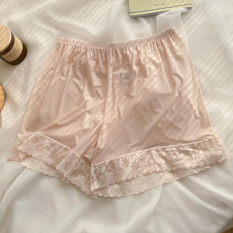 Safety Pants Women's Summer Thin Anti Slip Lace Bottom Pants Ultra Thin Ice Silk Comfortable Bottom Shorts