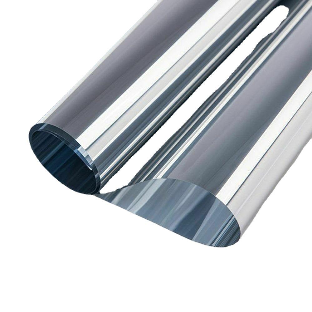 Серебристая светоотражающая оконная пленка для защиты от солнца и теплоизоляции с эффектом односторонней видимости - Идеально подходит для офисов и зимних садов.