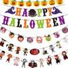 Halloween Party Party Decoration Alphabet Latte Pumpkin Ghost Skull Witch Pull Flag Custom Interior
