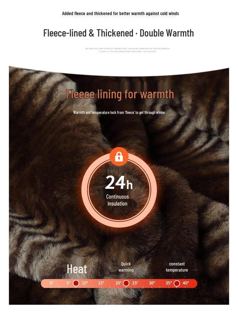 Мужская кожаная куртка Pierre Cardin 2025 с воротником-стойкой - Повседневная, Универсальная, Теплая, С подкладкой из бархата для мужчин среднего возраста