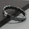 Brazilian Black Hematite Magnetic Therapy Bracelet for Men's Health and Couples' Gifts