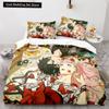 Darling In the Franxx Anime Duvet Cover Set with Pillow Covers Polyester Teens Kids Bedding Set Full Queen King Size Bed Linen