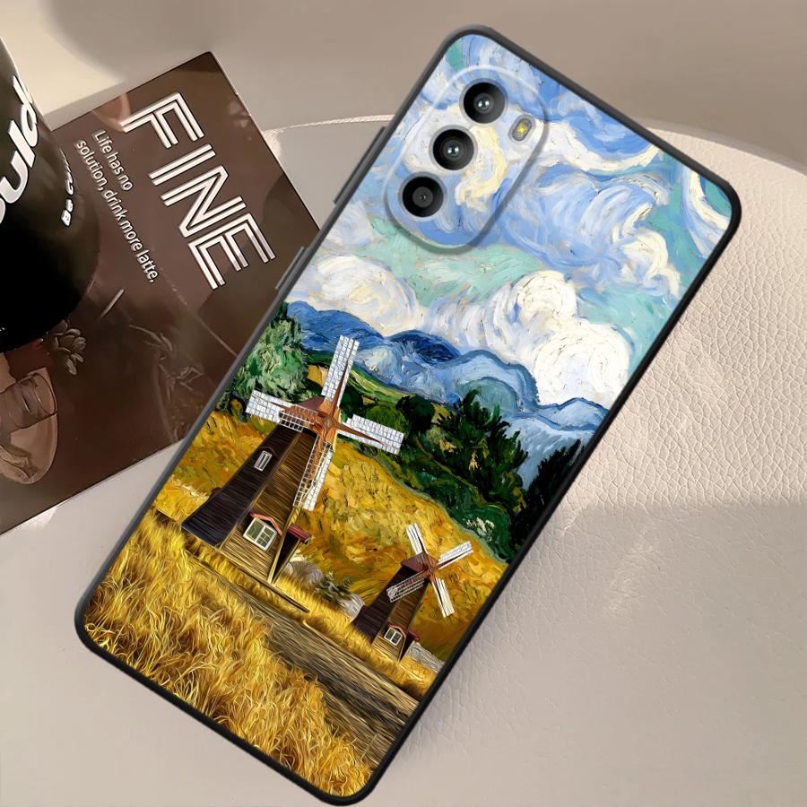 Чехол для Motorola Moto Edge 20 Pro 30 Lite G32 G52 G60s G51 G73 G22 Edge40 G53 G30 G50 G71 Чехол для телефона Творческая масляная живопись