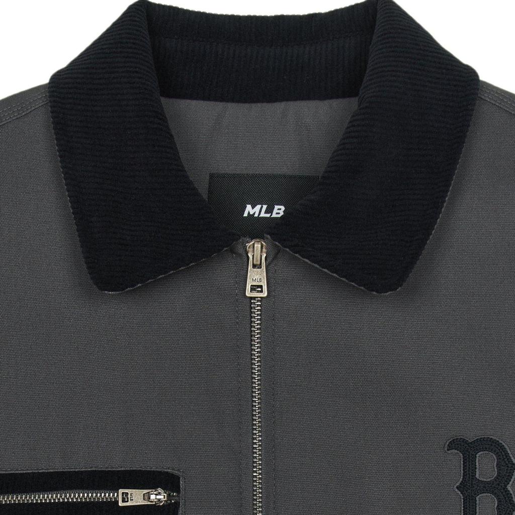 New MLB x KARA Basic Boston Red Sox Jacket Unisex Dark Gray 3AJPB0146-43GRD