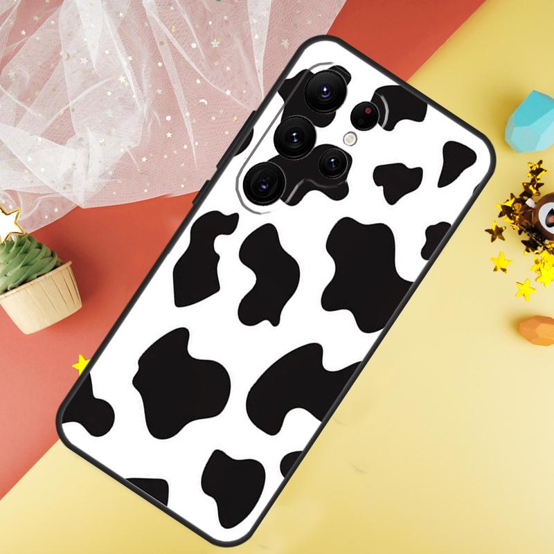 Cow Print Phone Case For Samsung Galaxy S25 FE S23 S21 S20 S22 S24 S26 Ultra S10 S26 Plus Cover Coque